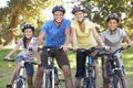 Family On Cycle Ride In Countryside Royalty Free Stock Photo