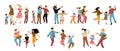 Family dance, rejoice, fun, home party concept Royalty Free Stock Photo