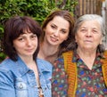 Family - daughter granddaughter and grandmother Royalty Free Stock Photo