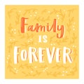 Family Day lettring vector lovely calligraphy lovable sign to mom dad i love you on Valentines Mothers or Fathers day