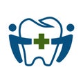 Family dental care logo Icon Illustration Brand Identity Royalty Free Stock Photo