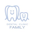 Family dental clinic logo symbol, vector Illustration Royalty Free Stock Photo