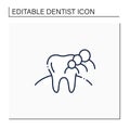 Family dentistry line icon