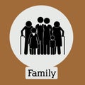 Family design, vector illustration. Royalty Free Stock Photo