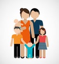 Family design, vector illustration. Royalty Free Stock Photo