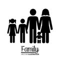 Family design, vector illustration. Royalty Free Stock Photo