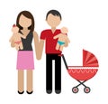 Family design, vector illustration. Royalty Free Stock Photo