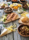 Family dinner with white wine Royalty Free Stock Photo