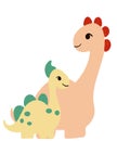 Family dinosaur is happy and love Royalty Free Stock Photo