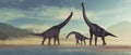 Family of dinosaurs Royalty Free Stock Photo