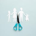 family divorce paper shape. High quality photo Royalty Free Stock Photo