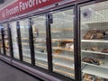 Family dollar retail store interior empty freezers