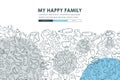 Family Doodle Website Template Design