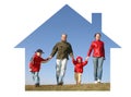 Family in dream house Royalty Free Stock Photo