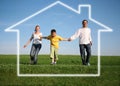 Family. dream house Royalty Free Stock Photo