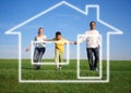 Family. dream house Royalty Free Stock Photo