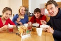 Family Eating Breakfast Together In Kitchen Royalty Free Stock Photo