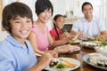 Family Eating A meal,mealtime Together Royalty Free Stock Photo