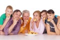 Family eating portrait Royalty Free Stock Photo