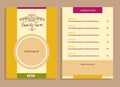 Family eco farm. Menu for agriculture, horticulture. Hand drawn Royalty Free Stock Photo