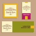 Family eco farm. Sketch logo for agriculture, horticulture.Hand Royalty Free Stock Photo
