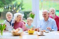 Family enjoying easter breakfast Royalty Free Stock Photo