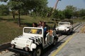 Family enjoying holiday in waterpark Delhi in India.