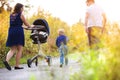 Family enjoying life together outside Royalty Free Stock Photo