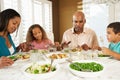 Family Enjoying Meal At Home Royalty Free Stock Photo