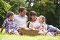 Family Enjoying Summer Picnic In Countryside Royalty Free Stock Photo