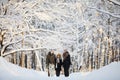 Family Enjoying Walk in Park Royalty Free Stock Photo