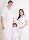 Family expecting new baby Royalty Free Stock Photo