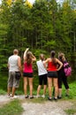 Family exploring the nature