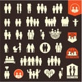 Family. Family icons set. People and family icons Royalty Free Stock Photo