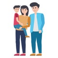 Family, family members Vector Illustration icon which can be easily modified Royalty Free Stock Photo