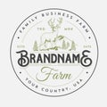 Family farm logo design vector