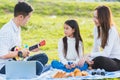 Family father, mother and children having fun and enjoying outdoor together Royalty Free Stock Photo