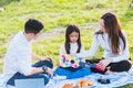 Family father, mother and children having fun and enjoying outdoor together Royalty Free Stock Photo