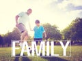 Family Father Son Playing Football Summer Concept Royalty Free Stock Photo