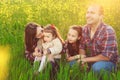 Family in the field.