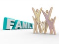 Family - Figures Beside the Word