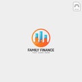 family finance, business logo template vector illustration icon element Royalty Free Stock Photo