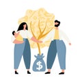 Family finance management illustration