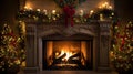 family fireplace holidays