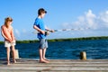 Family fishing Royalty Free Stock Photo