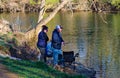 Family Fishing on the Roanoke River, Virginia, USA