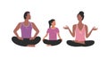 Family Fitness Exercises simple flat icon isolated