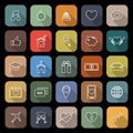 Family flat icons with long shadow Royalty Free Stock Photo