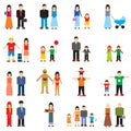 Family flat icons Royalty Free Stock Photo