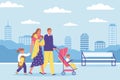 Family Flat Illustration Royalty Free Stock Photo